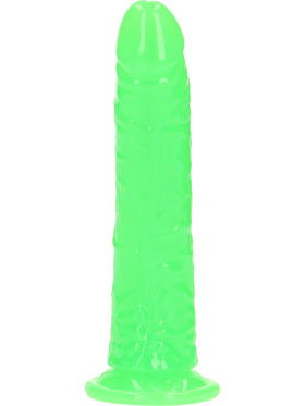 RealRock: Glow in the Dark Realistic Dildo, 18 cm, grønn