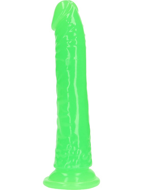 RealRock: Glow in the Dark Realistic Dildo, 18 cm, grønn