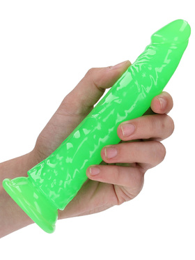 RealRock: Glow in the Dark Realistic Dildo, 18 cm, grønn