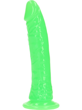 RealRock: Glow in the Dark Realistic Dildo, 18 cm, grønn