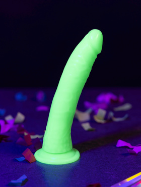 RealRock: Glow in the Dark Realistic Dildo, 18 cm, grønn