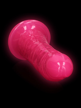 RealRock: Glow in the Dark Realistic Dildo, 18 cm, rosa