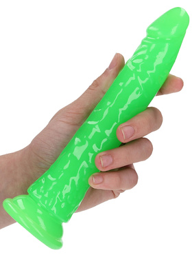 RealRock: Glow in the Dark Realistic Dildo, 20 cm, grønn