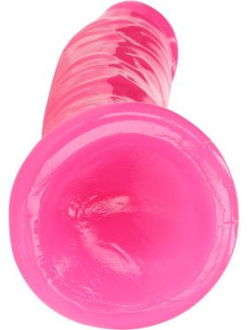 RealRock: Glow in the Dark Realistic Dildo, 20 cm, rosa