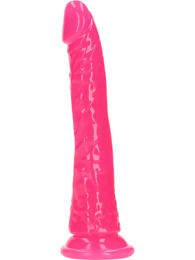 RealRock: Glow in the Dark Realistic Dildo, 20 cm, rosa