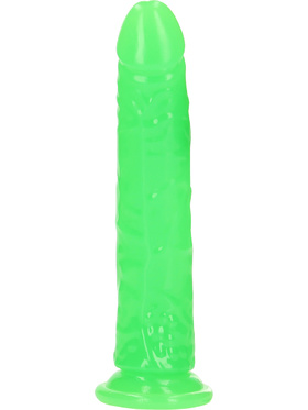 RealRock: Glow in the Dark Realistic Dildo, 22.5 cm, grønn