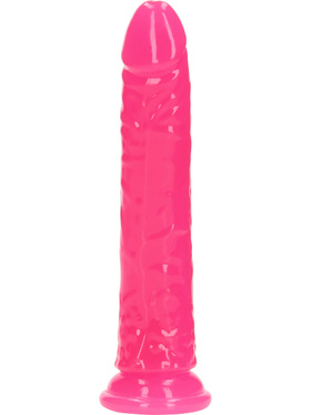 RealRock: Glow in the Dark Realistic Dildo, 22.5 cm, rosa