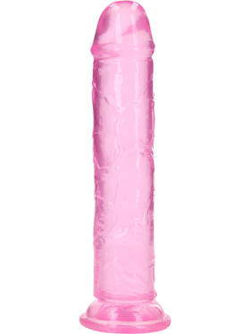 RealRock: Crystal Clear Straight Realistic Dildo, 23 cm, rosa