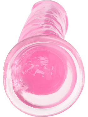 RealRock: Crystal Clear Straight Realistic Dildo, 23 cm, rosa