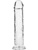 RealRock: Crystal Clear Straight Realistic Dildo, 23 cm, gjennomsiktig