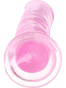 RealRock: Crystal Clear Straight Realistic Dildo, 18 cm, rosa