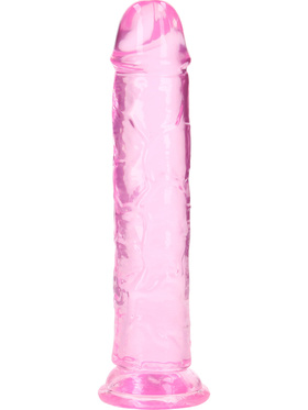 RealRock: Crystal Clear Straight Realistic Dildo, 20 cm, rosa