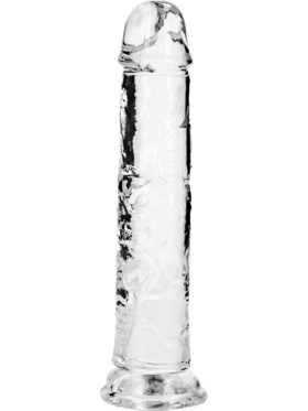 RealRock: Crystal Clear Straight Realistic Dildo, 20 cm, gjennomsiktig