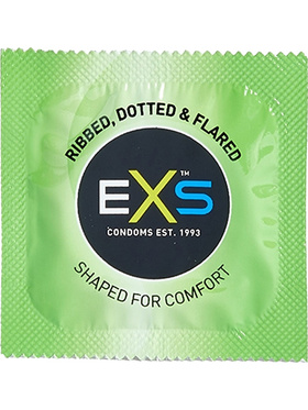 EXS Ribbed & Dotted: Kondomer, 48 stk