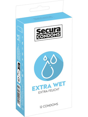 Secura: Extra Wet, Kondomer, 12 stk