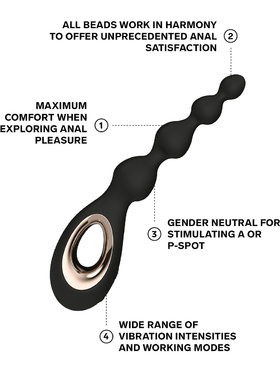 LELO: Soraya Beads, Vibrerende Analkuler, svart