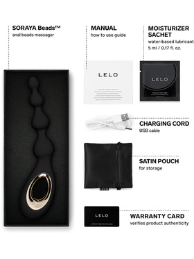 LELO: Soraya Beads, Vibrerende Analkuler, svart