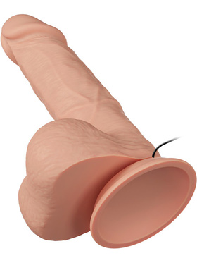 Beautiful Bahamut: Slide-Skin Vibrating Dildo, 22 cm, ljus