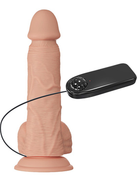 Beautiful Bahamut: Slide-Skin Vibrating Dildo, 22 cm, ljus