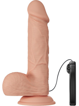Beautiful Bahamut: Slide-Skin Vibrating Dildo, 22 cm, ljus