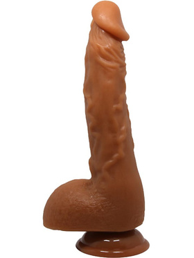 Beautiful Jason: Realistisk dildo med sugekopp, 23 cm, mørk