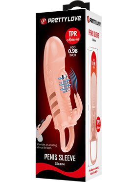 Pretty Love: Sloane, Penis Sleeve Rabbit Vibrator, hudfarget