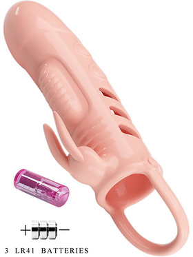 Pretty Love: Sloane, Penis Sleeve Rabbit Vibrator, hudfarget