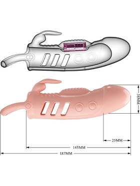 Pretty Love: Sloane, Penis Sleeve Rabbit Vibrator, hudfarget