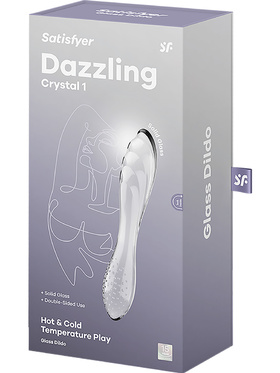 Satisfyer: Dazzling Crystal 1, Glass Dildo, gjennomsiktig