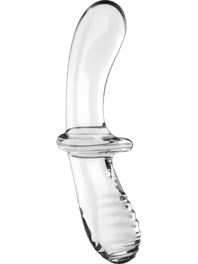 Satisfyer: Double Crystal, Glass Dildo, gjennomsiktig