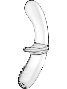 Satisfyer: Double Crystal, Glass Dildo, gjennomsiktig