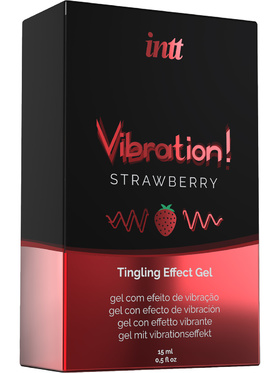 Intt: Vibration Strawberry, Tingling Effect Gel, 15 ml