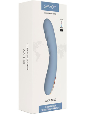 Svakom Connexion: Ava Neo, Interactive Thrusting Vibrator, blå