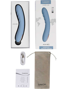 Svakom Connexion: Ava Neo, Interactive Thrusting Vibrator, blå