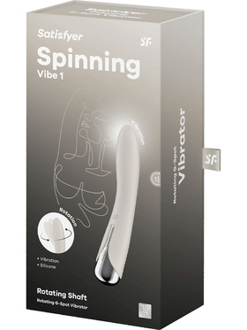 Satisfyer: Spinning Vibe 1, Rotating Vibrator, hvit