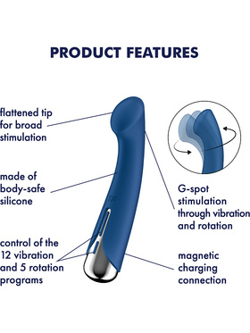 Satisfyer: Spinning G-Spot 1, Rotating Vibrator, blå