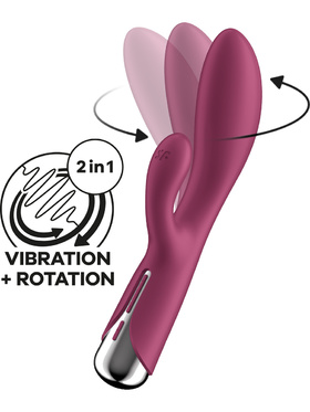 Satisfyer: Spinning Rabbit 1, Rotating Vibrator, rød