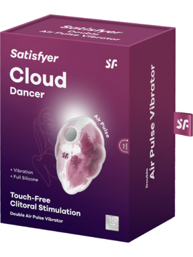 Satisfyer: Cloud Dancer, Double Air Pulse Vibrator, rød/hvit