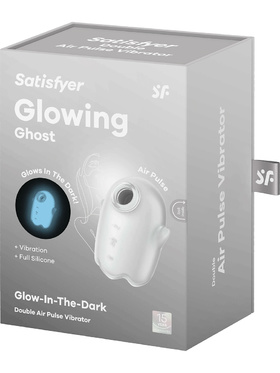 Satisfyer: Glowing Ghost, Double Air Pulse Vibrator, hvit