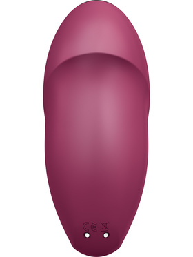 Satisfyer: Tap & Climax 1, Lay-On Vibrator, rød