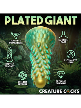 Creature Cocks: Stegosaurus, Spiky Reptile Silicone Dildo