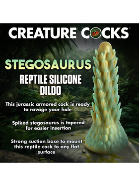 Creature Cocks: Stegosaurus, Spiky Reptile Silicone Dildo