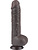 LoveToy: Sliding-Skin Dildo, 24 cm, mørk