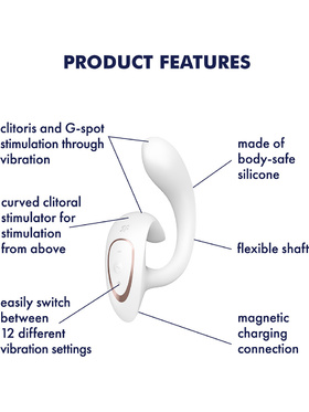 Satisfyer: G for Goddess 1, Rabbit Vibrator, hvit