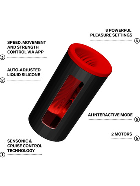 LELO: F1S V3 Pleasure Console Masturbator, rød