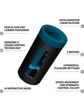 LELO: F1S V3 XL Pleasure Console Masturbator, blå