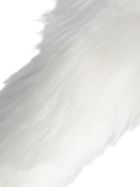 Ouch!: Fox Tail with Metal Butt Plug, hvit
