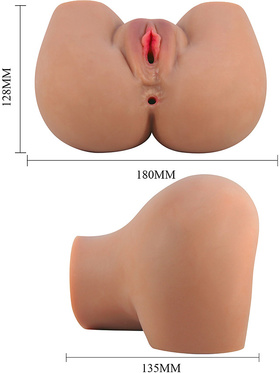 Crazy Bull: Mila, Realistic Masturbator with Vibrator, mørk