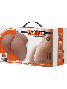 Crazy Bull: Mila, Realistic Masturbator with Vibrator, mørk