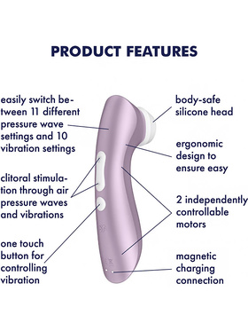 Satisfyer: Satisfyer Pro 2+, Air Pulse Stimulator + Vibration, lilla